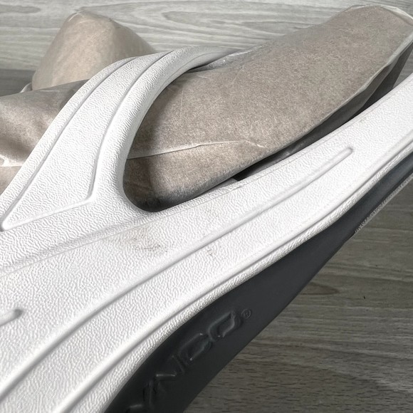 Aetrex Sandals Women’s 11 White Flip Flops Lynco Orthotic Arch Support Comfort - Picture 12 of 15